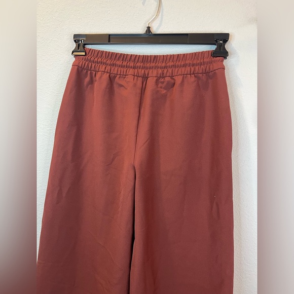 Athleta NWT Endeavor Hi-Rise Relaxed Wide Leg Pull On Pants XXS $119 Rust Brown - Picture 6 of 15